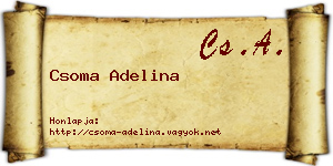 Csoma Adelina névjegykártya